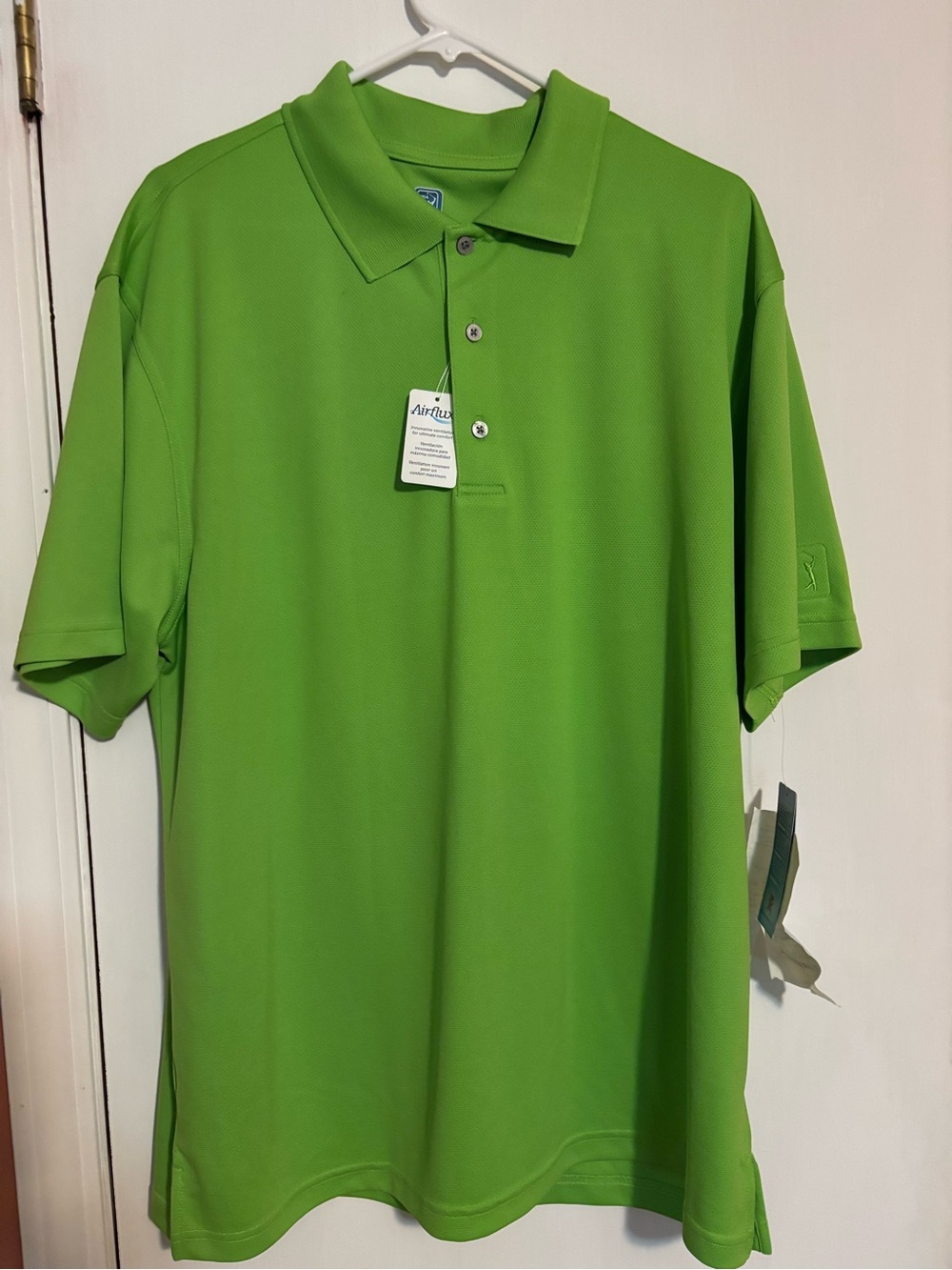 Men's Lime Green Performance Polo Shirt